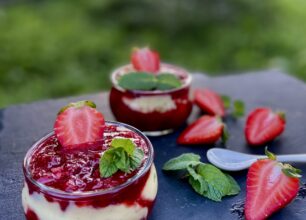 Crema alla vaniglia con fragole