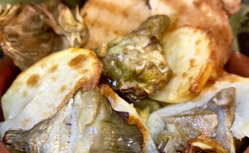 Carciofi e patate al forno